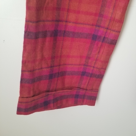 Vintage Red and Purple Plaid Trousers - Picture 4 of 8